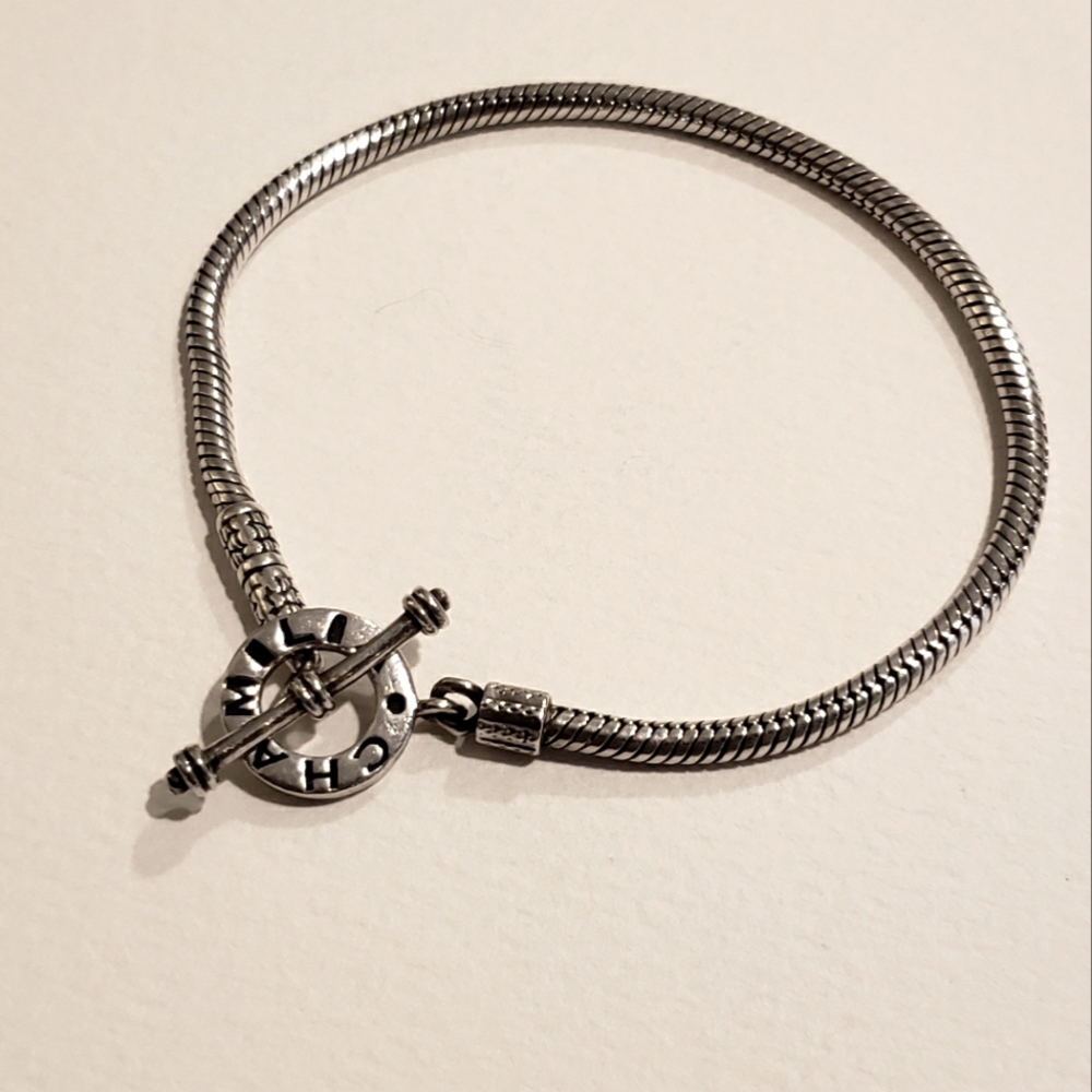 Chamilia Sterling Silver Toggle Charm Bracelet